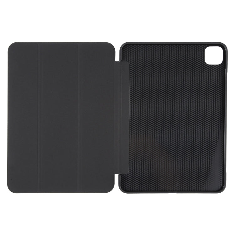 For iPad Pro 13 2024 GEBEI 3-folding Holder Shockproof Flip Leather Tablet Case(Black) - iPad Pro 13 2024 Cases by GEBEI | Online Shopping South Africa | PMC TechLife | Buy Now Pay Later Mobicred