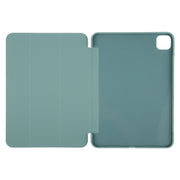 For iPad Pro 13 2024 GEBEI 3-folding Holder Shockproof Flip Leather Tablet Case(Dark Green)