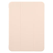 For iPad Pro 13 2024 GEBEI 3-folding Holder Shockproof Flip Leather Tablet Case(Pink)