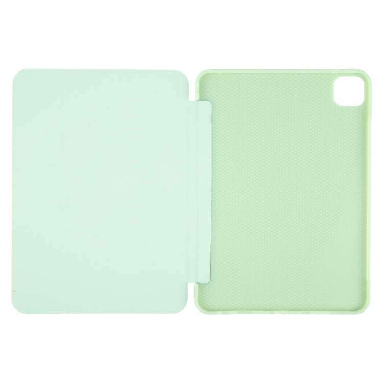 For iPad Pro 13 2024 GEBEI 3-folding Holder Shockproof Flip Leather Tablet Case(Green) - iPad Pro 13 2024 Cases by GEBEI | Online Shopping South Africa | PMC TechLife | Buy Now Pay Later Mobicred