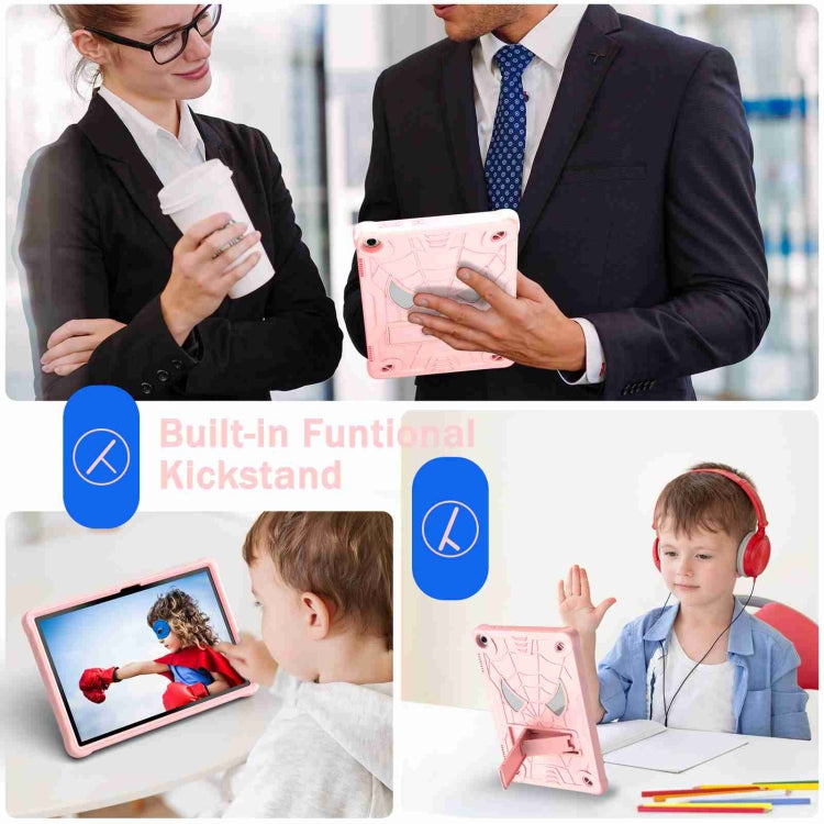 For Lenovo Tab M10 3rd Gen Spider Texture Silicone Hybrid PC Tablet Case with Shoulder Strap(Rose Gold) - Lenovo by PMC TechLife | Online Shopping South Africa | PMC TechLife | Buy Now Pay Later Mobicred