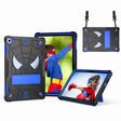For Lenovo Tab M10 3rd Gen Spider Texture Silicone Hybrid PC Tablet Case with Shoulder Strap(Black + Blue) - Lenovo by PMC TechLife | Online Shopping South Africa | PMC TechLife | Buy Now Pay Later Mobicred