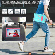 For Lenovo Tab M10 Plus 10.6 3rd Gen 2022 Spider Texture Silicone Hybrid PC Tablet Case with Shoulder Strap(Mint Green + Rose Red)