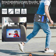 For Lenovo Tab M10 Plus 10.6 3rd Gen 2022 Spider Texture Silicone Hybrid PC Tablet Case with Shoulder Strap(Black + Blue)