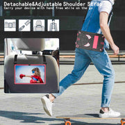 For Lenovo Tab M10 Plus 10.6 3rd Gen 2022 Spider Texture Silicone Hybrid PC Tablet Case with Shoulder Strap(Black + Rose Red)