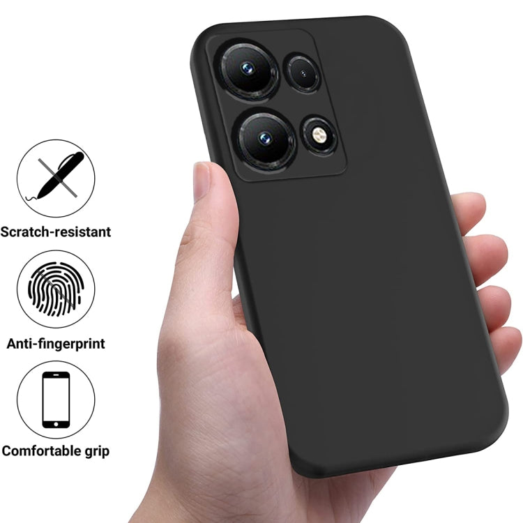 For Infinix Note 30i Pure Color Liquid Silicone Shockproof Phone Case(Black) - Infinix Cases by PMC TechLife | Online Shopping South Africa | PMC TechLife | Buy Now Pay Later Mobicred