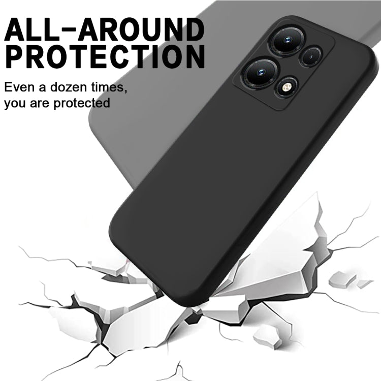 For Infinix Note 30i Pure Color Liquid Silicone Shockproof Phone Case(Black) - Infinix Cases by PMC TechLife | Online Shopping South Africa | PMC TechLife | Buy Now Pay Later Mobicred