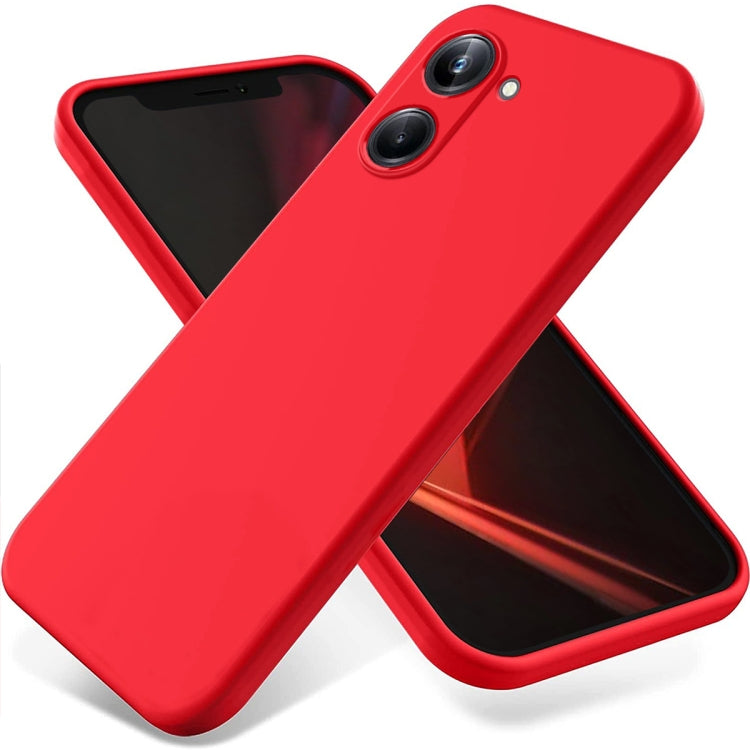 For Realme 10 Pro 5G Solid Color Liquid Silicone Dropproof Full Coverage Phone Case(Red) - Realme Cases by PMC TechLife | Online Shopping South Africa | PMC TechLife | Buy Now Pay Later Mobicred