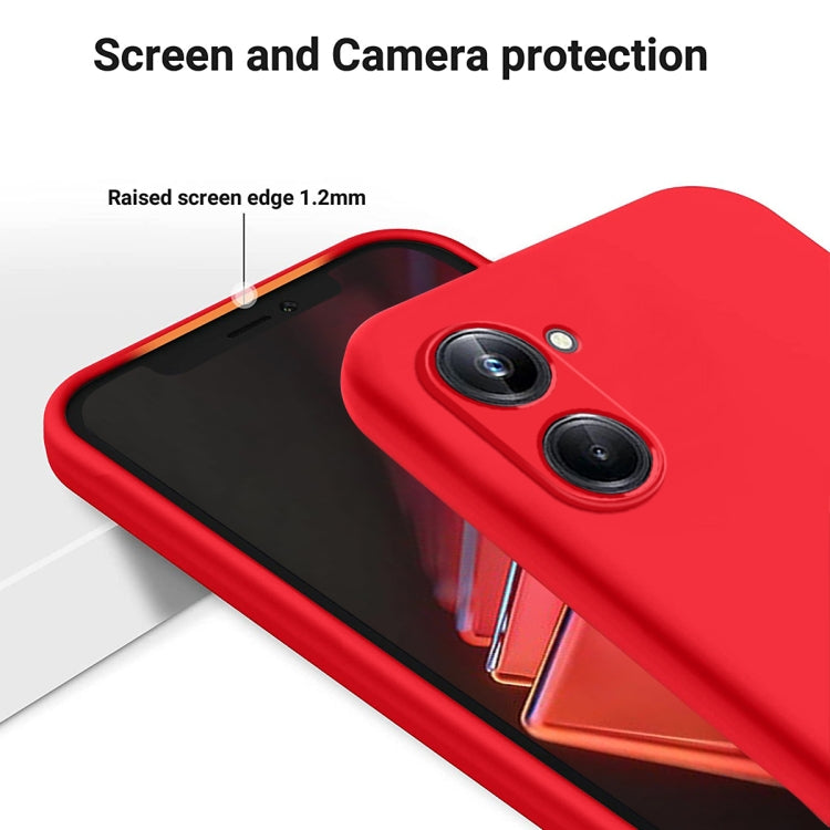 For Realme 10 Pro 5G Solid Color Liquid Silicone Dropproof Full Coverage Phone Case(Red) - Realme Cases by PMC TechLife | Online Shopping South Africa | PMC TechLife | Buy Now Pay Later Mobicred