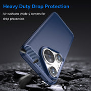For Huawei Pura 70 Pro / Pura 70 Pro+ Brushed Texture Carbon Fiber TPU Phone Case(Blue)