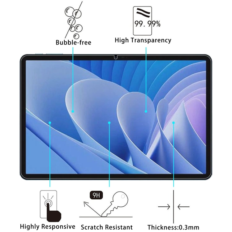 For Doogee T30 Pro / Google Pixel Tablet 2pcs 9H 0.3mm Explosion-proof Tempered Glass Film