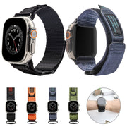 Nylon Two Section Watch Band For Apple Watch Ultra 2 49mm(Blue)
