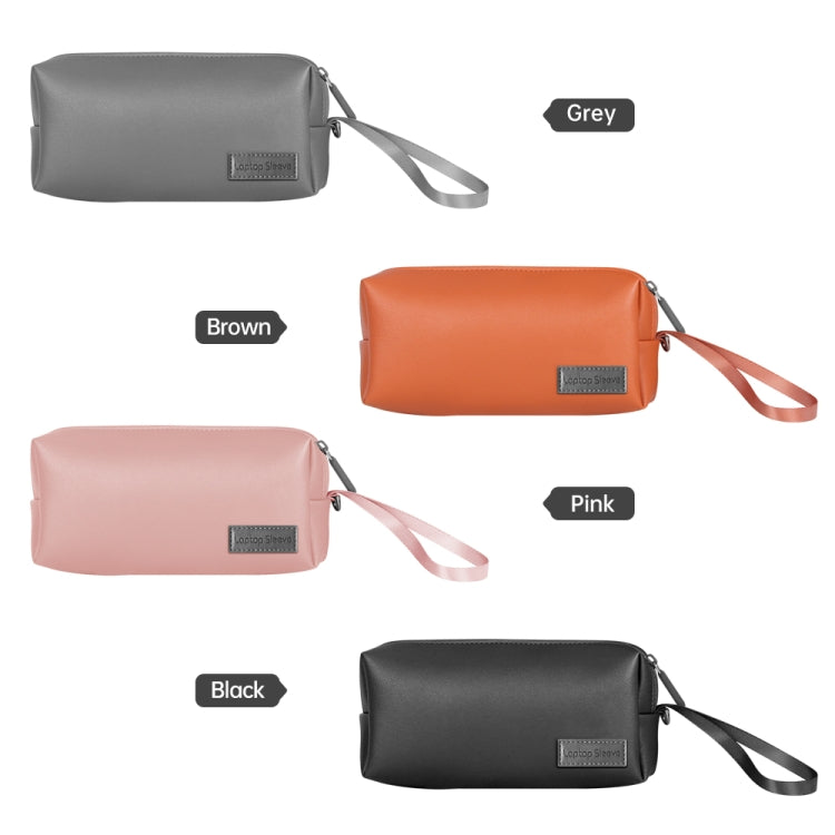 Waterproof PU Leather Laptop Accessory Bag(Grey) - Other by PMC TechLife | Online Shopping South Africa | PMC TechLife | Buy Now Pay Later Mobicred
