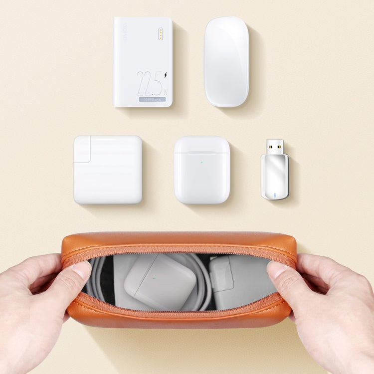 Waterproof PU Leather Laptop Accessory Bag(Dark Green) - Other by PMC TechLife | Online Shopping South Africa | PMC TechLife | Buy Now Pay Later Mobicred