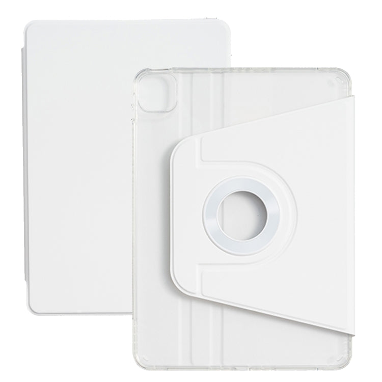 For iPad Pro 11 2024 Magnetic Split Leather Smart Tablet Case(White)