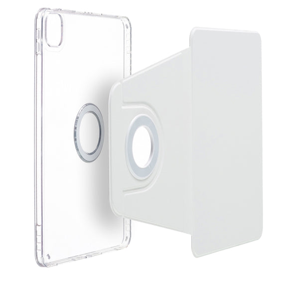 For iPad Pro 13 2024 Magnetic Split Leather Smart Tablet Case(White)