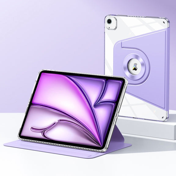For iPad Air 13 2024 Magnetic Split Leather Smart Tablet Case(Purple)