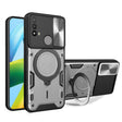 For Motorola Moto E20 / E30 / E40 CD Texture Sliding Camshield Magnetic Holder Phone Case(Silver) - free shipping - PMC TechLife - Order now!