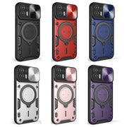 For Motorola Edge 20 Lite CD Texture Sliding Camshield Magnetic Holder Phone Case(Red)
