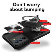 For Motorola Edge 30 CD Texture Sliding Camshield Magnetic Holder Phone Case(Black)