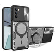 For Motorola Moto G62 CD Texture Sliding Camshield Magnetic Holder Phone Case(Silver) - free shipping - PMC TechLife - Order now!