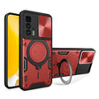 For Motorola Edge 20 Pro CD Texture Sliding Camshield Magnetic Holder Phone Case(Red) - free shipping - PMC TechLife - Order now!