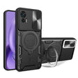 For Motorola Edge 30 Neo CD Texture Sliding Camshield Magnetic Holder Phone Case(Black) - free shipping - PMC TechLife - Order now!