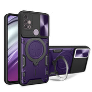 For Motorola Moto G30 / G20 / G10 CD Texture Sliding Camshield Magnetic Holder Phone Case(Purple)