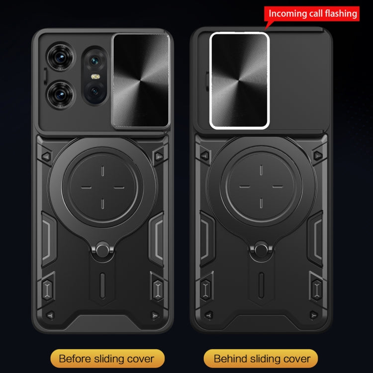 For Motorola Edge 50 Pro Global CD Texture Sliding Camshield Magnetic Holder Phone Case(Purple) - free shipping - PMC TechLife - Order now!