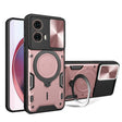 For Motorola Moto G85 CD Texture Sliding Camshield Magnetic Holder Phone Case(Pink) - free shipping - PMC TechLife - Order now!