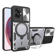 For Motorola Moto G55 CD Texture Sliding Camshield Magnetic Holder Phone Case(Silver) - free shipping - PMC TechLife - Order now!