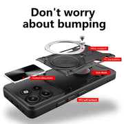 For Motorola Edge 50 Neo CD Texture Sliding Camshield Magnetic Holder Phone Case(Red)