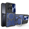 For Motorola Edge 50 Neo CD Texture Sliding Camshield Magnetic Holder Phone Case(Blue) - free shipping - PMC TechLife - Order now!