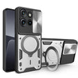For Motorola Edge 50 Neo CD Texture Sliding Camshield Magnetic Holder Phone Case(Silver) - free shipping - PMC TechLife - Order now!