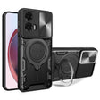 For Motorola Moto G35 CD Texture Sliding Camshield Magnetic Holder Phone Case(Black) - free shipping - PMC TechLife - Order now!