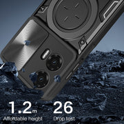 For Motorola Moto G35 CD Texture Sliding Camshield Magnetic Holder Phone Case(Silver)