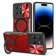 For Motorola Moto G15 CD Texture Sliding Camshield Magnetic Holder Phone Case(Red) - free shipping - PMC TechLife - Order now!