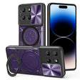 For Motorola Moto G15 CD Texture Sliding Camshield Magnetic Holder Phone Case(Purple) - free shipping - PMC TechLife - Order now!