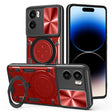 For Motorola Moto G05 CD Texture Sliding Camshield Magnetic Holder Phone Case(Red) - free shipping - PMC TechLife - Order now!