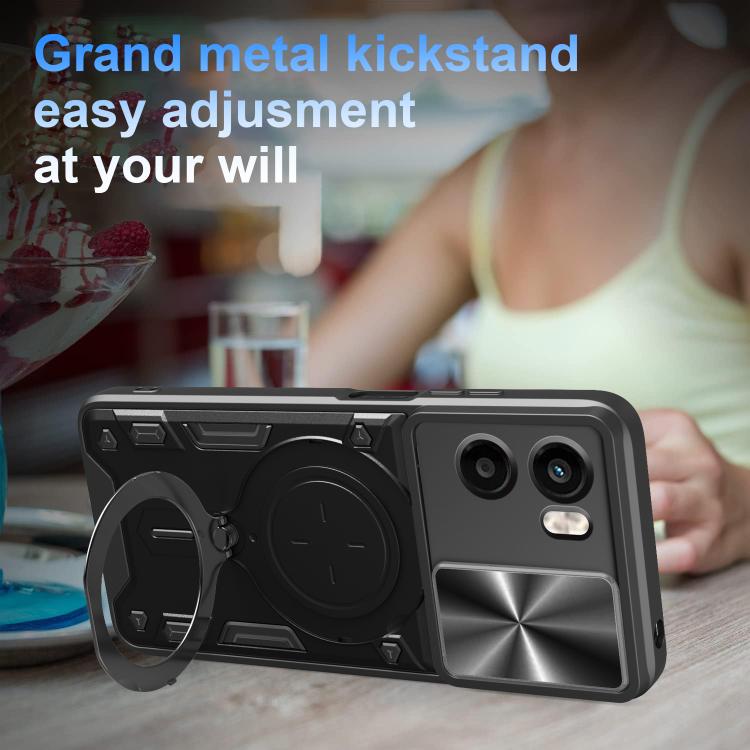 For Motorola Moto G05 CD Texture Sliding Camshield Magnetic Holder Phone Case(Purple) - free shipping - PMC TechLife - Order now!