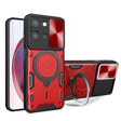 For Motorola Moto G 2025 CD Texture Sliding Camshield Magnetic Holder Phone Case(Red) - free shipping - PMC TechLife - Order now!