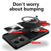 For Motorola Moto G24 Power CD Texture Sliding Camshield Magnetic Holder Phone Case(Black)