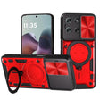 For Motorola Moto G56 5G CD Texture Sliding Camshield Magnetic Holder Phone Case(Red) - free shipping - PMC TechLife - Order now!