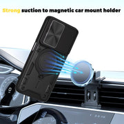For Motorola Moto G56 5G CD Texture Sliding Camshield Magnetic Holder Phone Case(Blue)