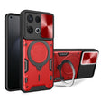 For OPPO Reno8 Pro 5G CD Texture Sliding Camshield Magnetic Holder Phone Case(Red) - free shipping - PMC TechLife - Order now!
