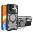 For OPPO A79 5G Global CD Texture Sliding Camshield Magnetic Holder Phone Case(Silver) - OPPO Cases by PMC TechLife | Online Shopping South Africa | PMC TechLife | Buy Now Pay Later Mobicred