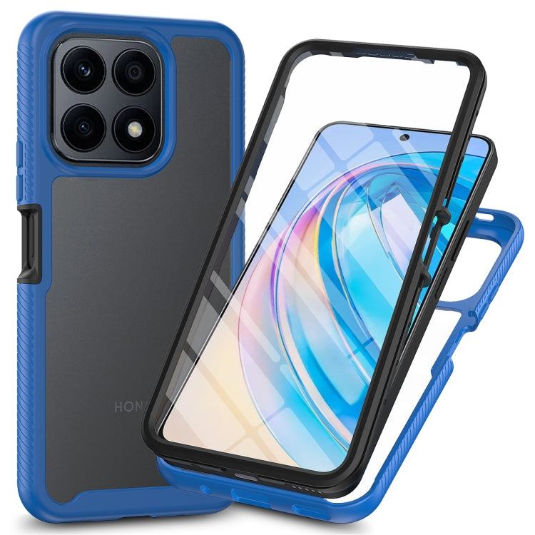 For Honor X8a Starry Sky Full Body Hybrid Shockproof Phone Case with PET Film(Royal Blue) - Honor Cases by PMC TechLife | Online Shopping South Africa | PMC TechLife | Buy Now Pay Later Mobicred