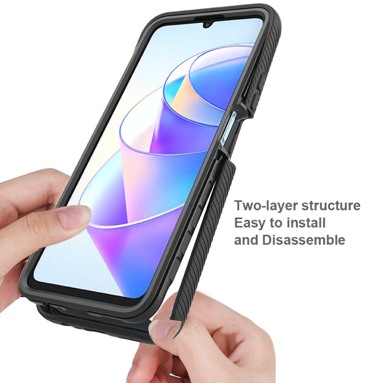 For Honor X8a Starry Sky Full Body Hybrid Shockproof Phone Case with PET Film(Royal Blue) - Honor Cases by PMC TechLife | Online Shopping South Africa | PMC TechLife | Buy Now Pay Later Mobicred