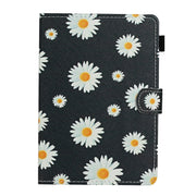 For 10 inch Universal Tablet PC Flower Pattern Horizontal Flip Leather Case with Card Slots & Holder(Small Daisies)