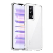 For Xiaomi Poco F5 Pro Colorful Series Acrylic Hybrid TPU Phone Case(Transparent)